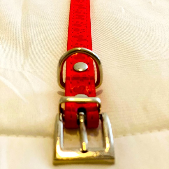 Small Dog Collar - Pink Faux Leather - Picture 8 of 8